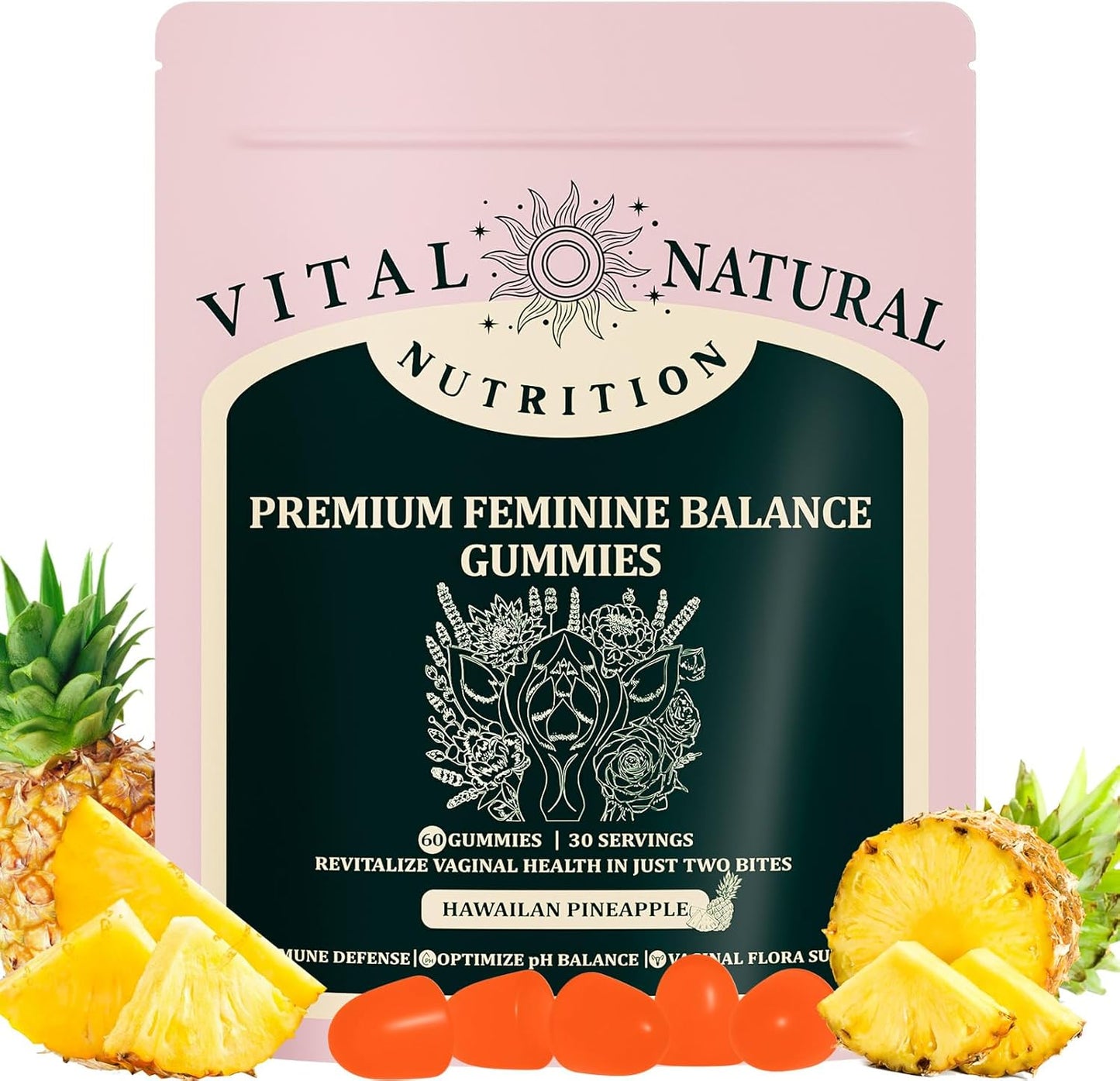Vital Source Feminine Balance Gummies - Hawaiian Pineapple