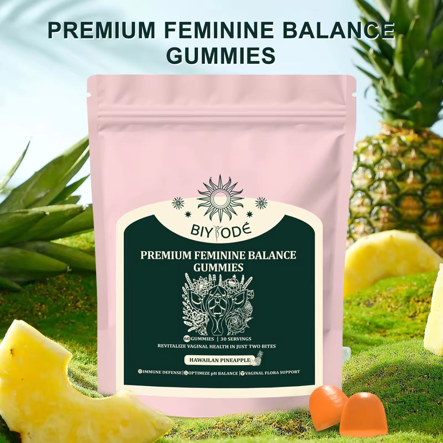 Vital Source Feminine Balance Gummies - Hawaiian Pineapple
